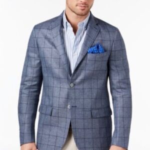 Collezione Linen-Blend Check Blazer • 48 EU